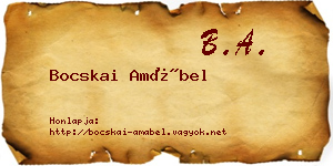 Bocskai Amábel névjegykártya